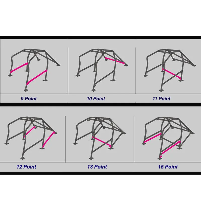 CUSCO 106 270 B20 Roll cage SAFETY 21 along roof (6 point, 4/5 passenger, escape dash) for TOYOTA Starlet (EP91)