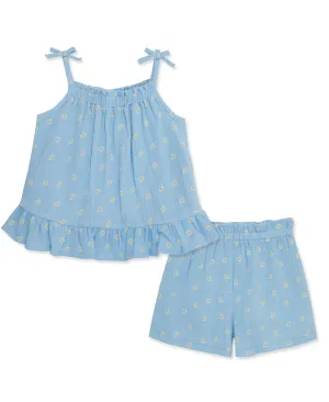 Daisy Gauze Short Set - Toddler (2T-4T)