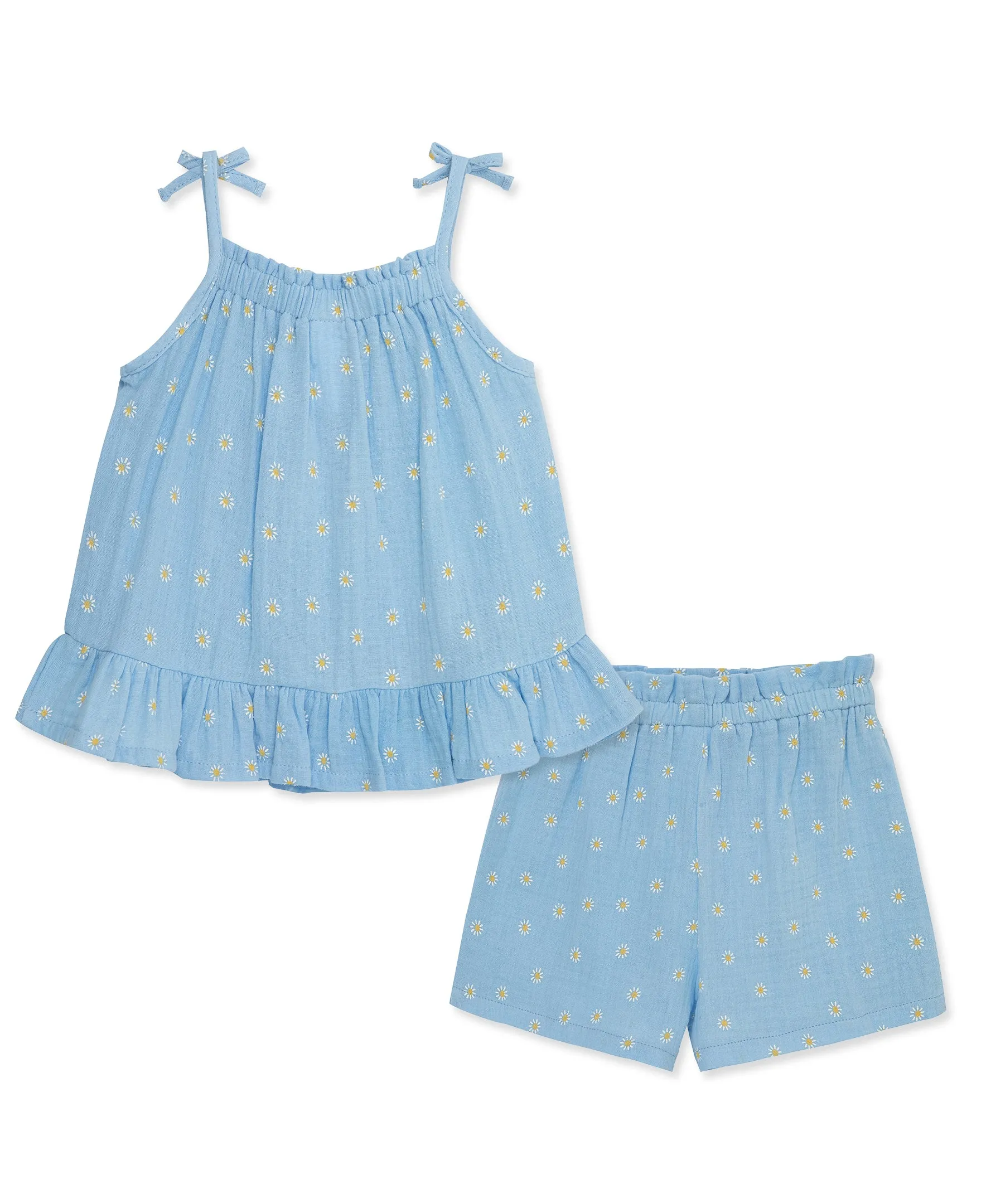 Daisy Gauze Short Set - Toddler (2T-4T)