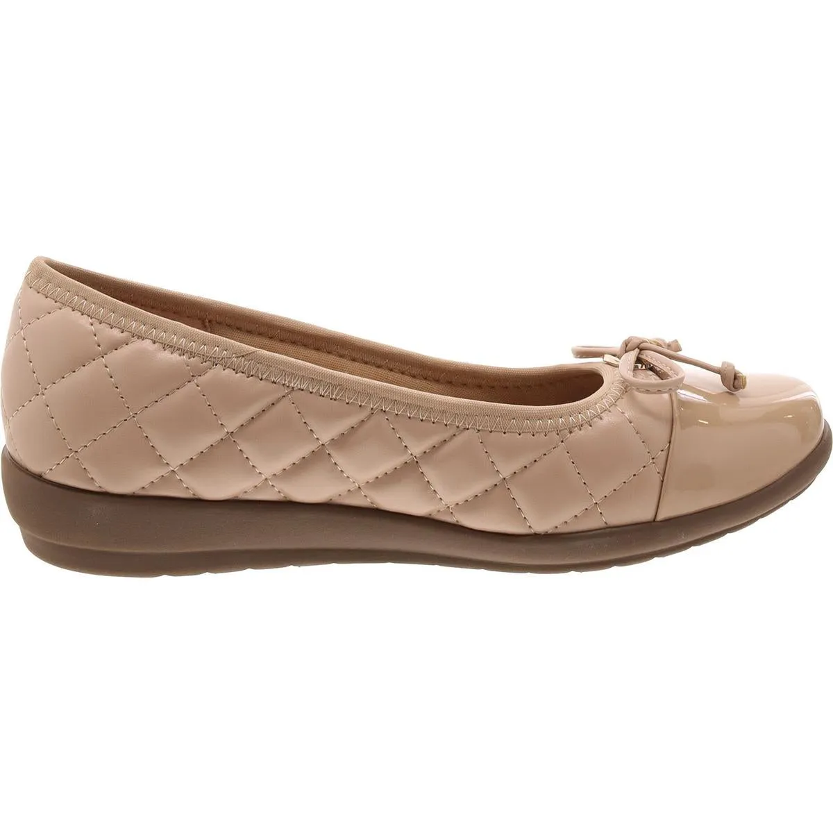 Easy Spirit Womens Adrina 3 Faux Leather Flat Moccasins