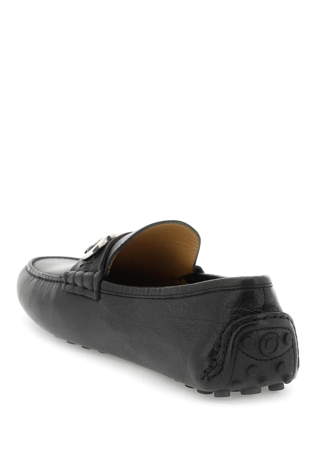 Ferragamo Gancini Hook Loafers for Men in Black Calfskin - FW23 Collection