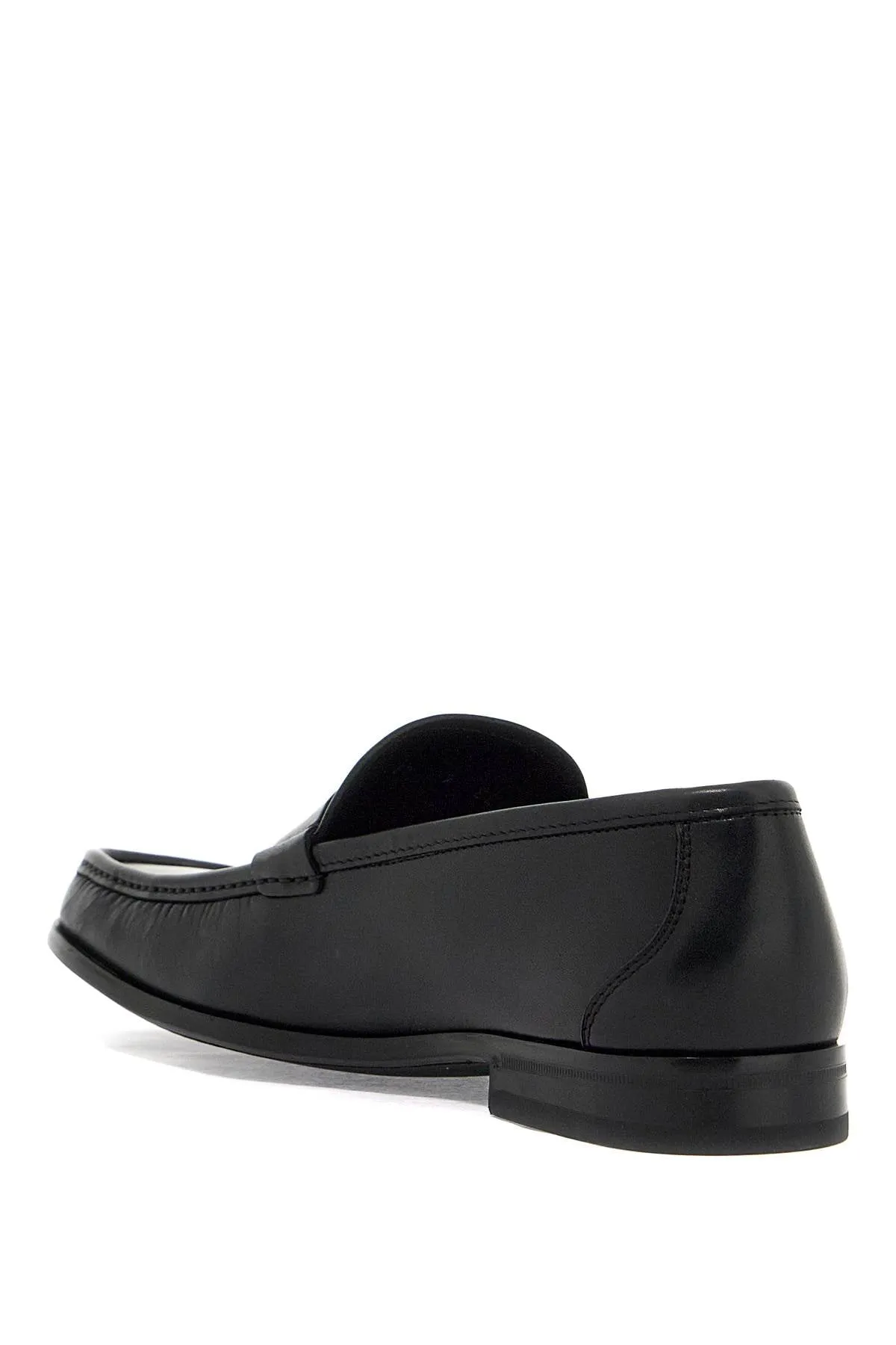Ferragamo Timeless Black Leather Loafers for Men