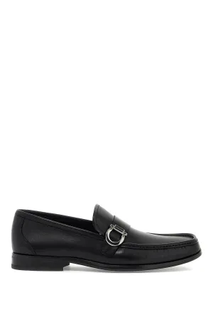Ferragamo Timeless Black Leather Loafers for Men
