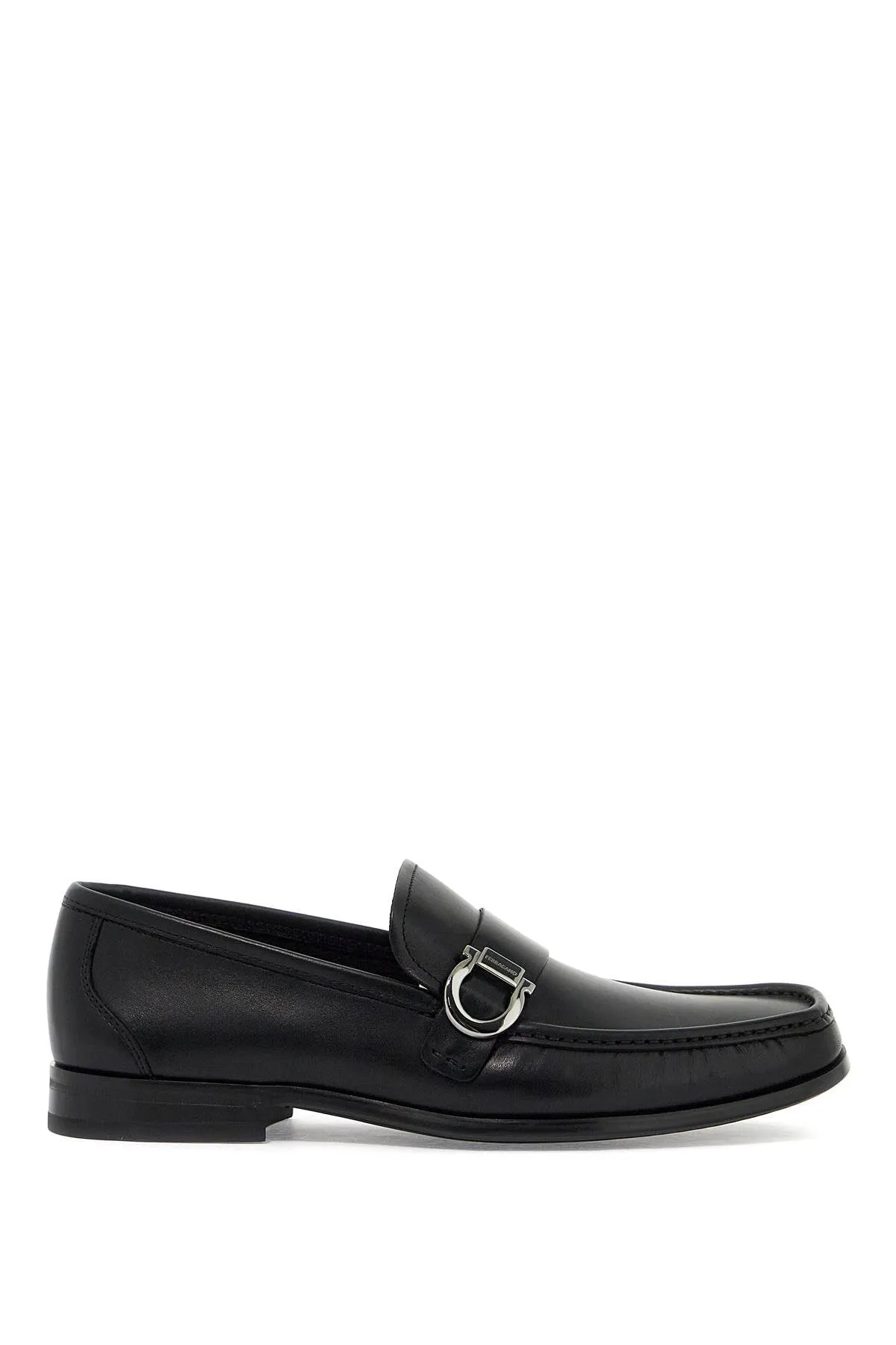 Ferragamo Timeless Black Leather Loafers for Men
