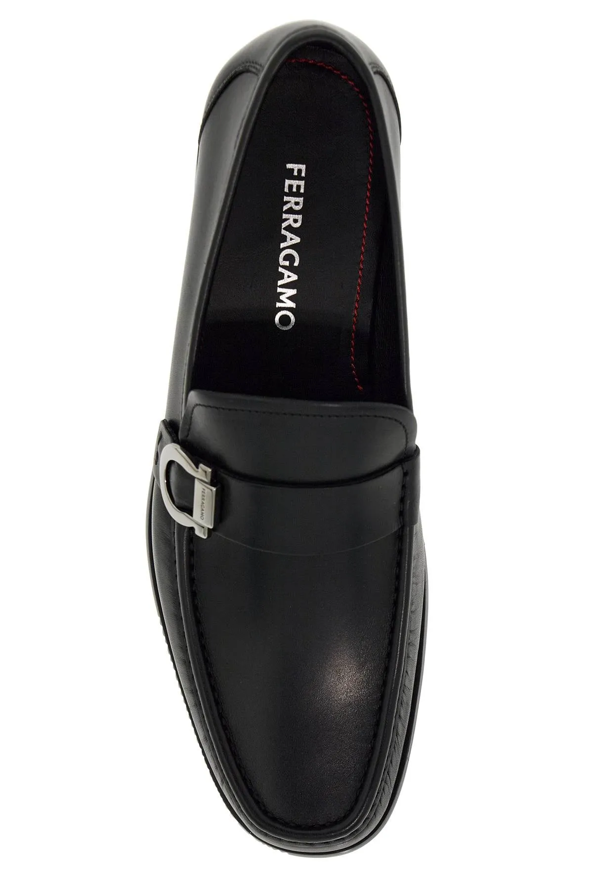 Ferragamo Timeless Black Leather Loafers for Men