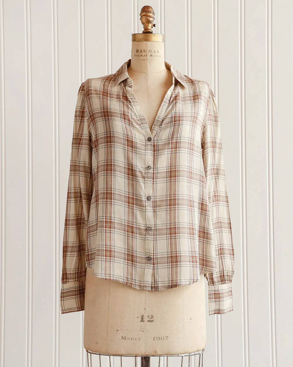 Found and Foraged Plaid Top