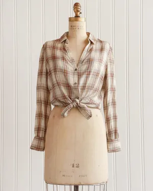 Found and Foraged Plaid Top