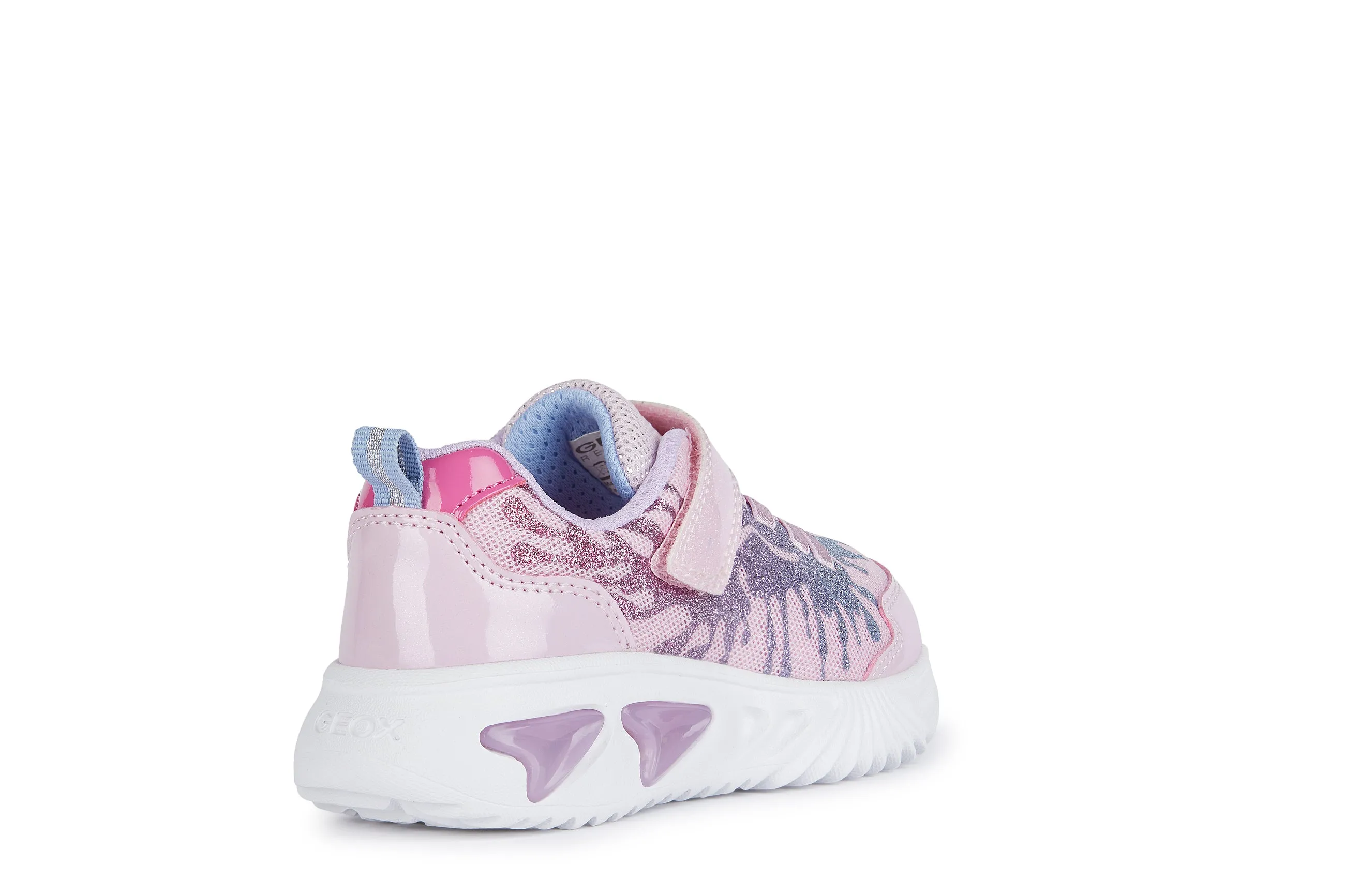 Geox Assister Grils Pink Sky Lights Trainer