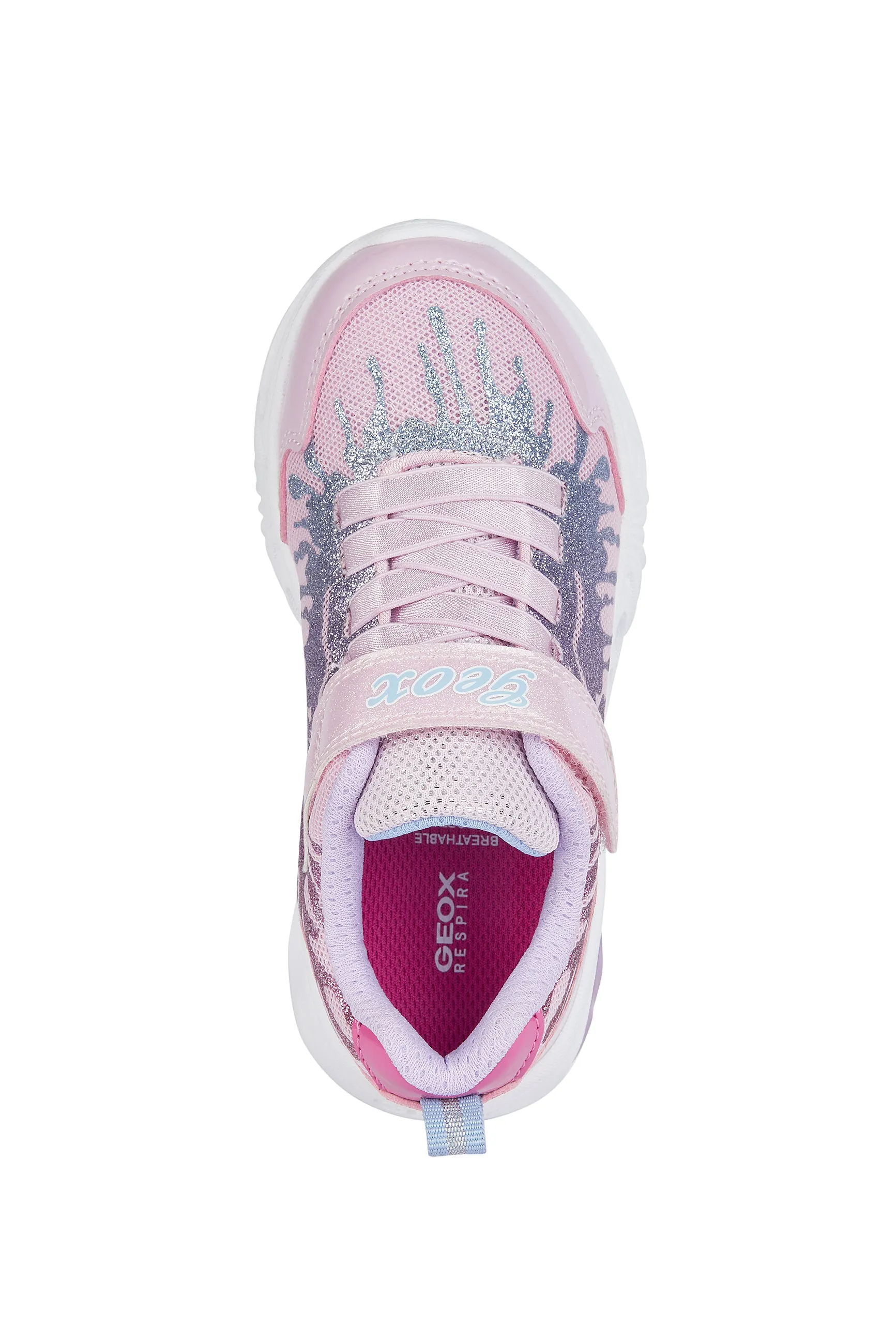 Geox Assister Grils Pink Sky Lights Trainer