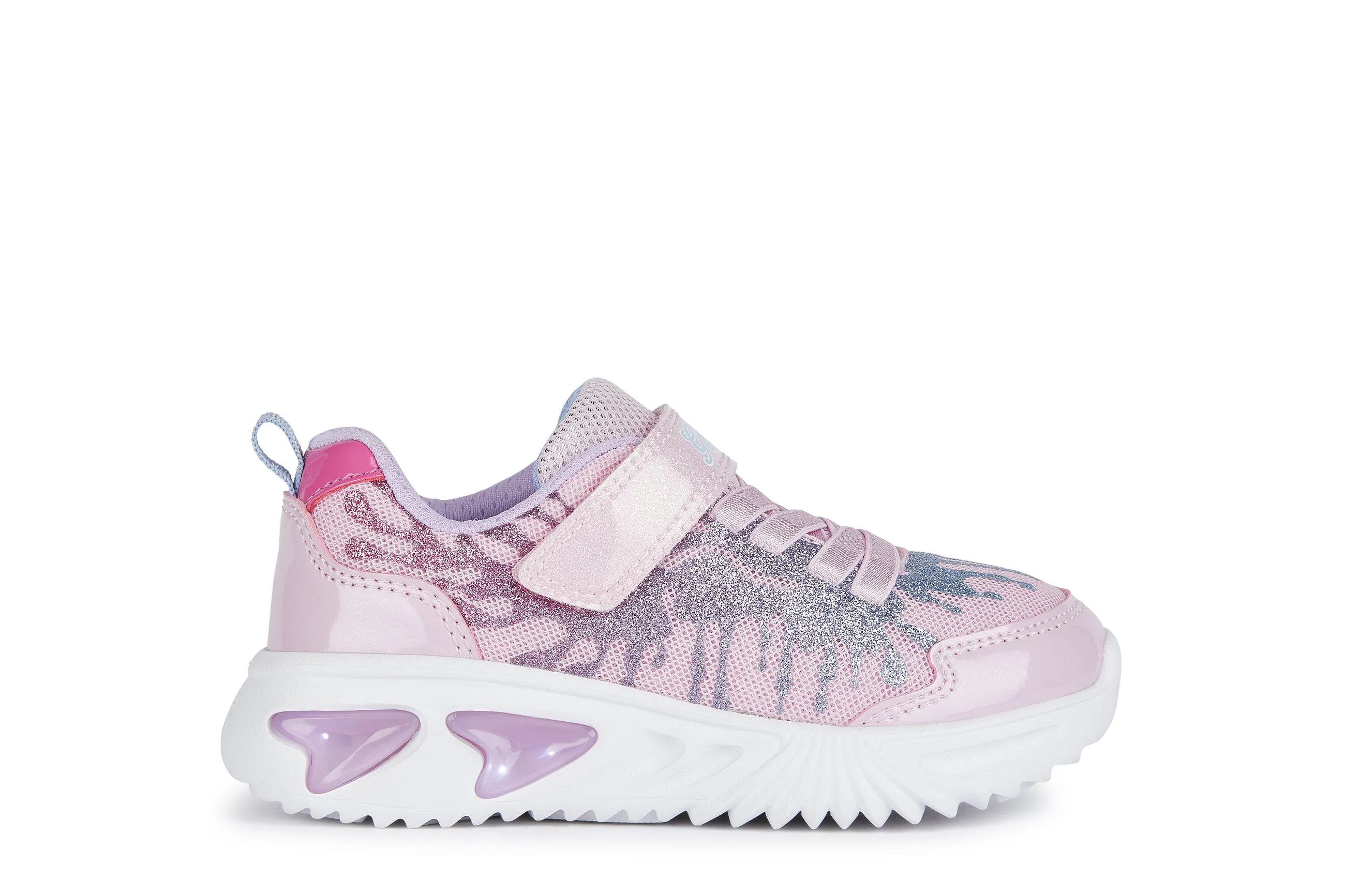 Geox Assister Grils Pink Sky Lights Trainer