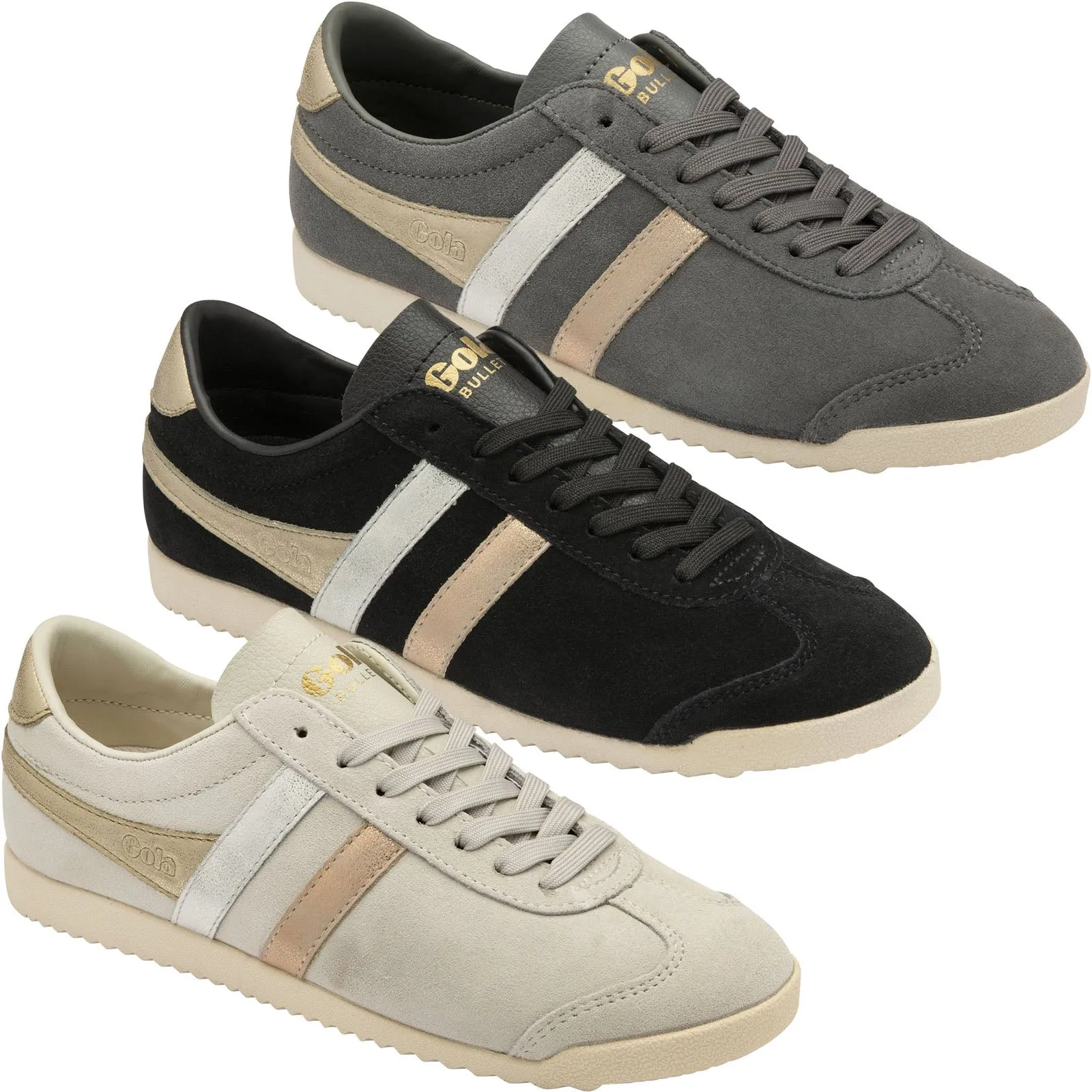 Gola Womens Bullet Mirror Trident Suede Retro Trainers