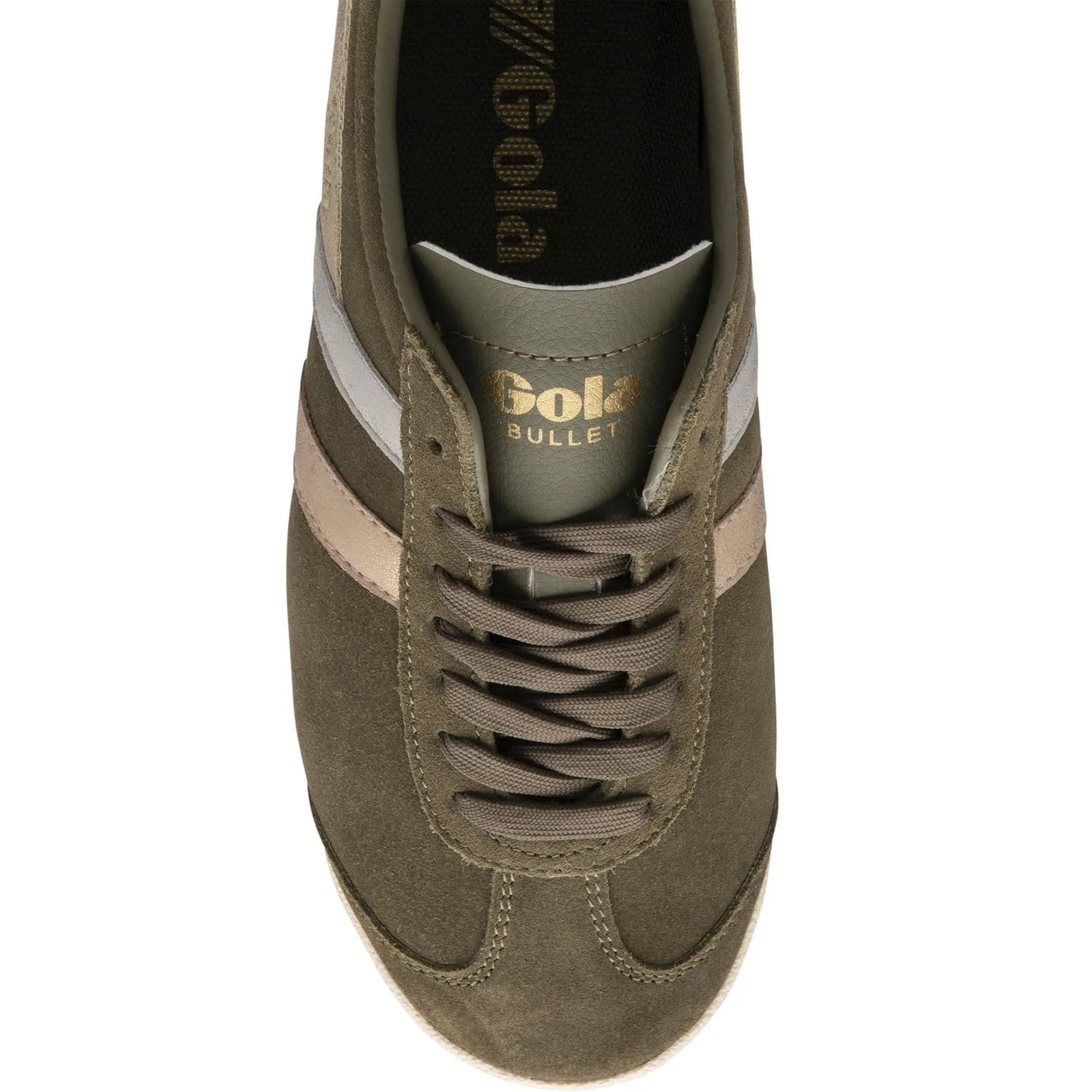 Gola Womens Bullet Mirror Trident Suede Retro Trainers