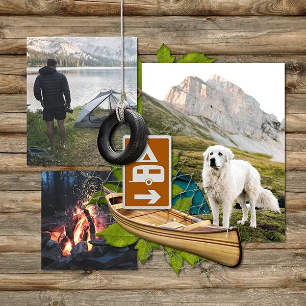 Gone Camping Digital Scrapbook Kit
