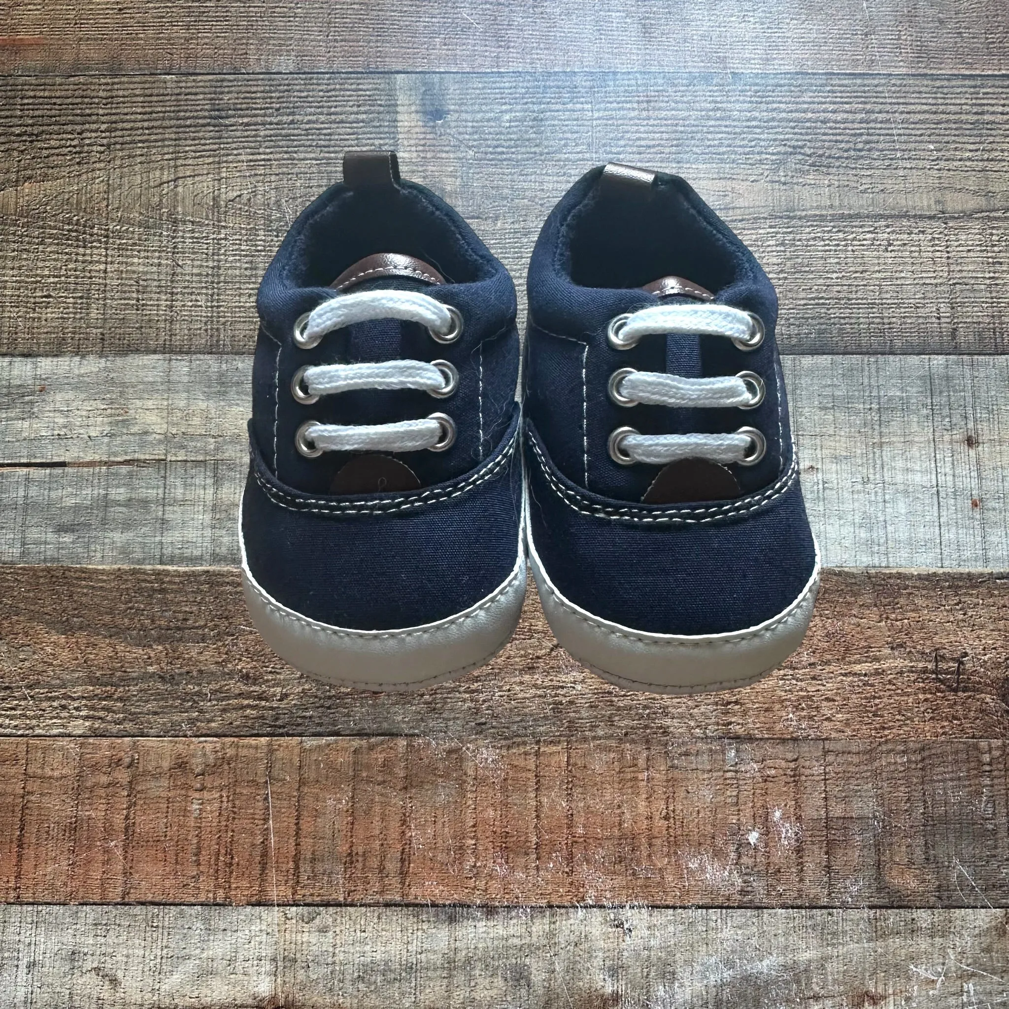 Hudson Baby Navy with White Stitching Crib Shoes- Size 6-12M (Brand New)