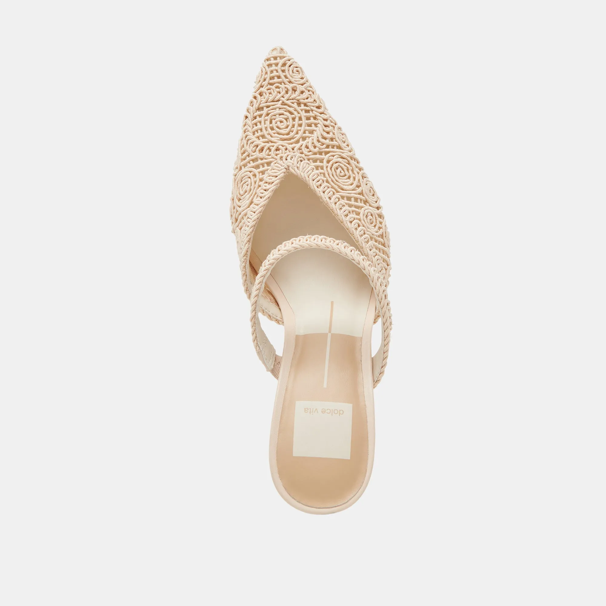 KASSY HEELS NATURAL MACRAME