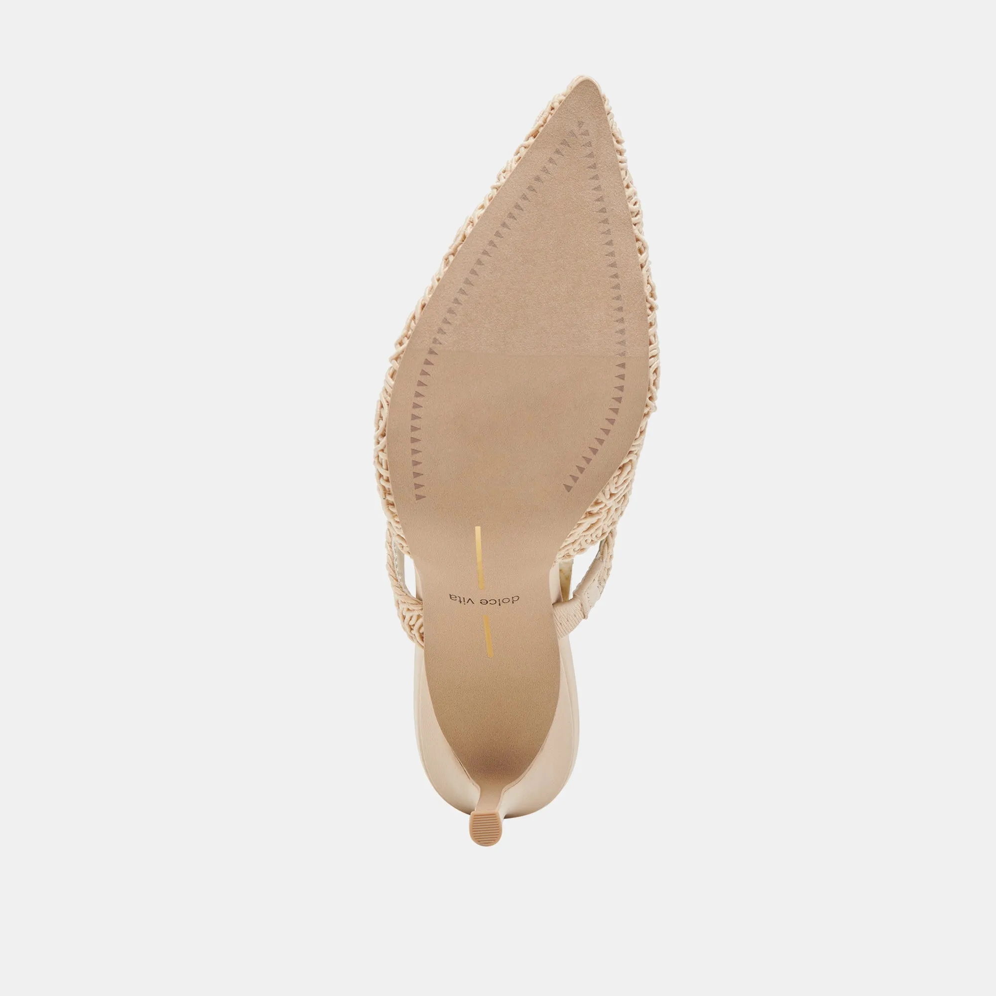 KASSY HEELS NATURAL MACRAME