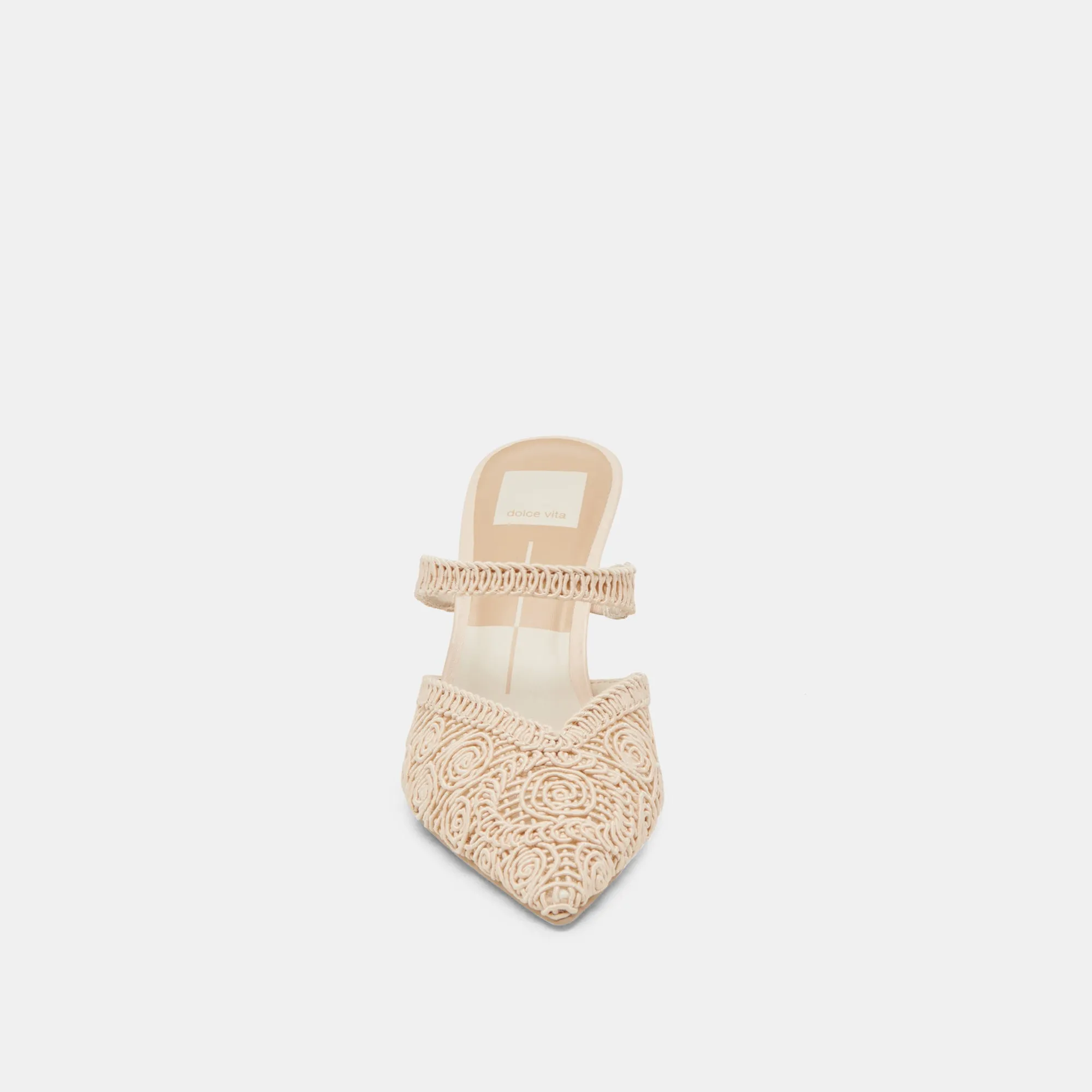 KASSY HEELS NATURAL MACRAME