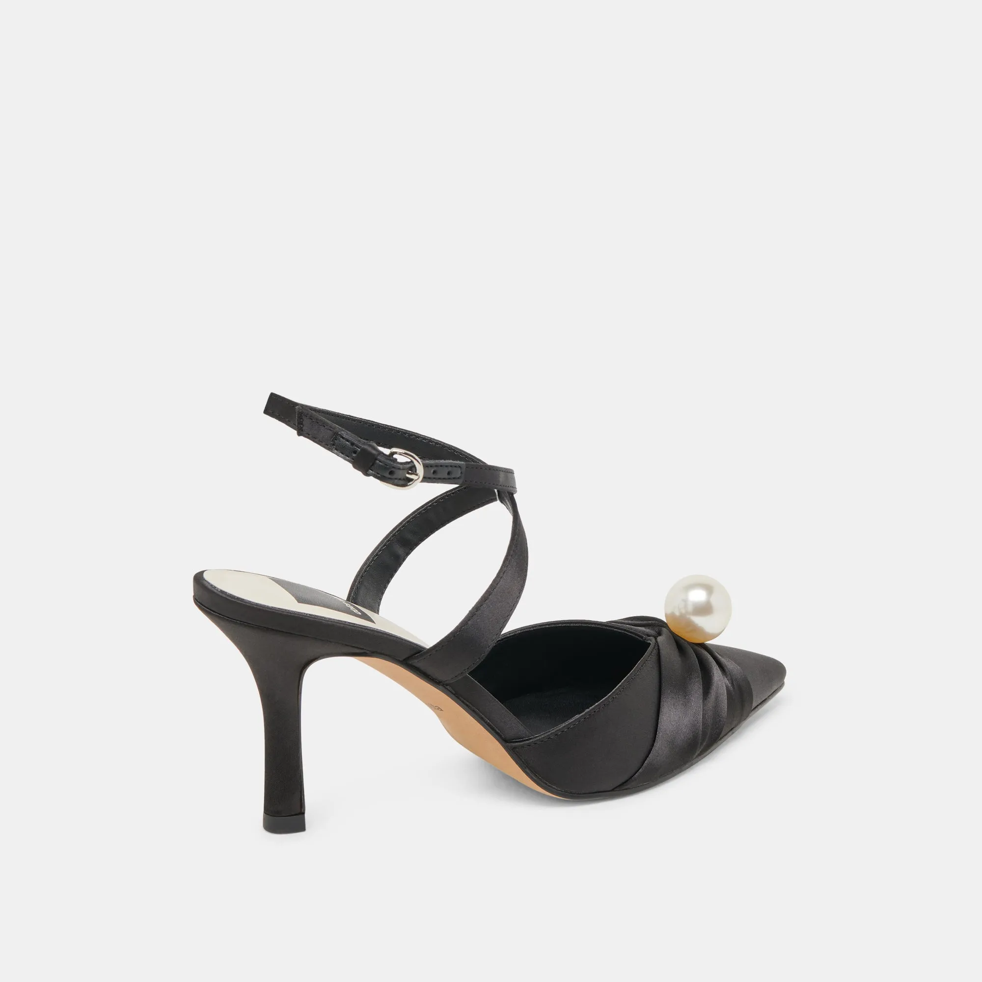 KAYSEY HEELS ONYX SATIN