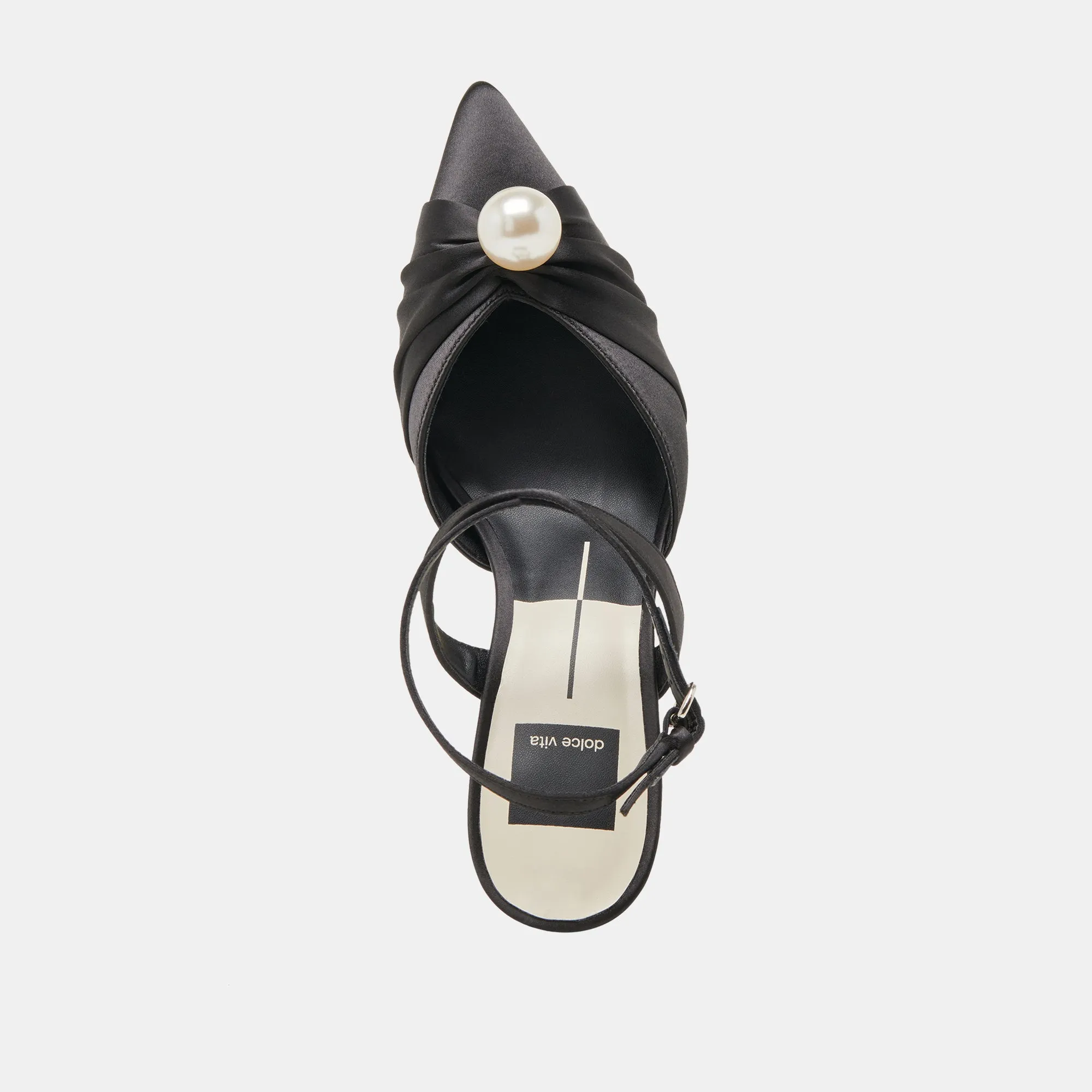KAYSEY HEELS ONYX SATIN