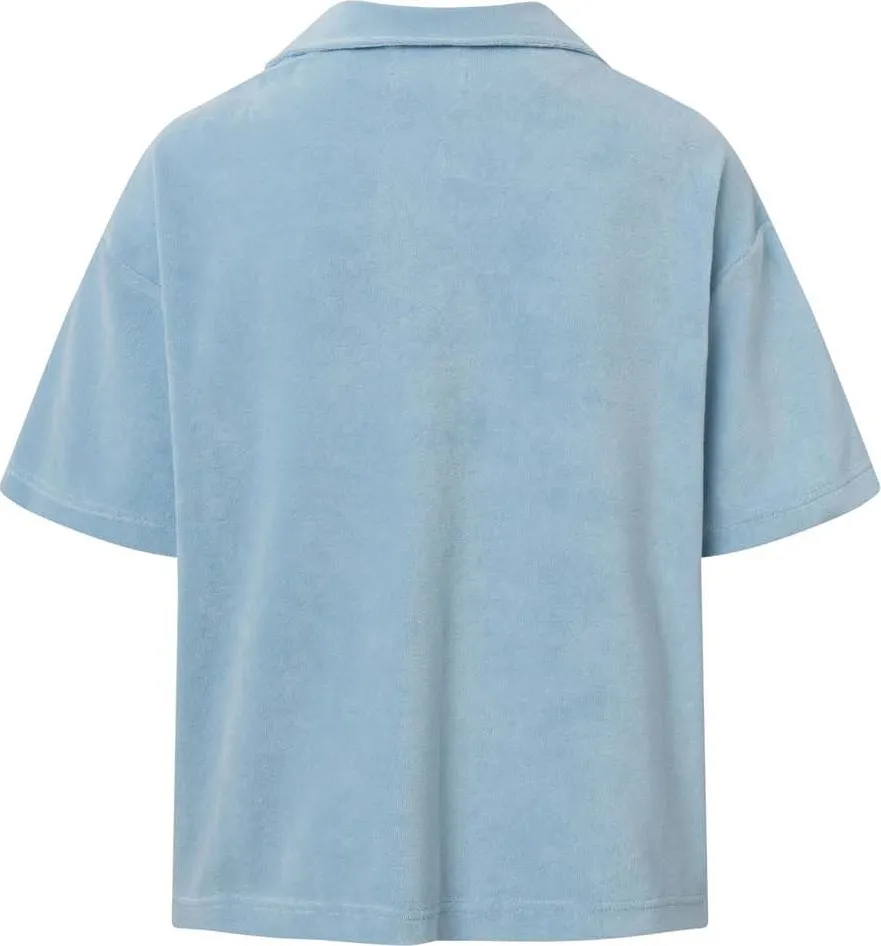Knowledge Cotton Apparel Women&#x27;s Woven Terry Short Sleeve Shirt  Airy Blue | Buy Knowledge Cotton Apparel Women&#x27;s Woven Terry Short Sleeve Shirt  Airy Blue here | Outnorth