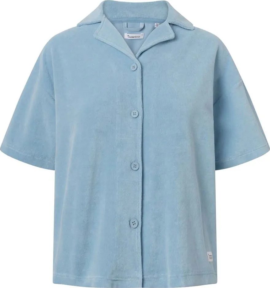 Knowledge Cotton Apparel Women&#x27;s Woven Terry Short Sleeve Shirt  Airy Blue | Buy Knowledge Cotton Apparel Women&#x27;s Woven Terry Short Sleeve Shirt  Airy Blue here | Outnorth