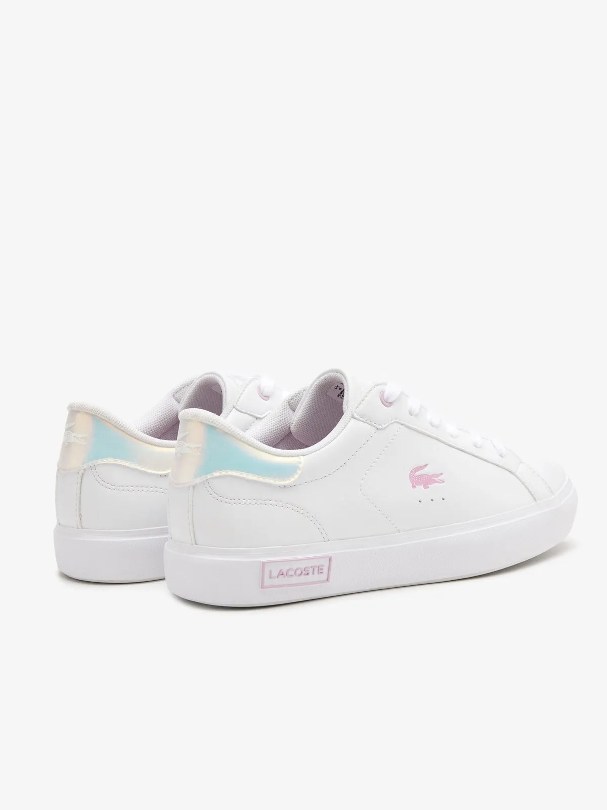 Lacoste Juniors Powercourt Synthetic Trainers White/White 44SUJ0018 21G