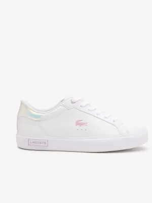 Lacoste Juniors Powercourt Synthetic Trainers White/White 44SUJ0018 21G