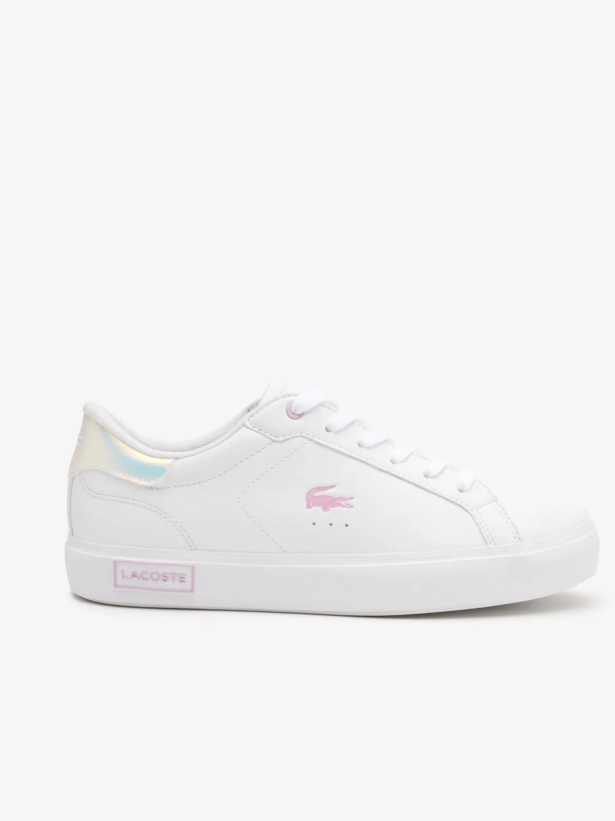 Lacoste Juniors Powercourt Synthetic Trainers White/White 44SUJ0018 21G