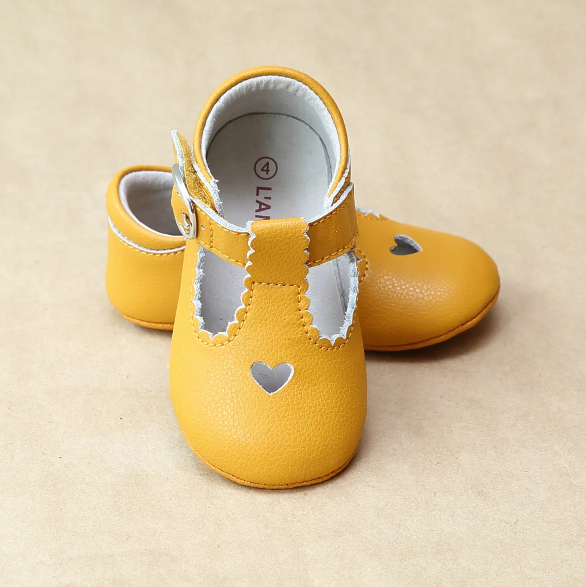 L'Amour Baby Girls Heart Crib Mary Jane