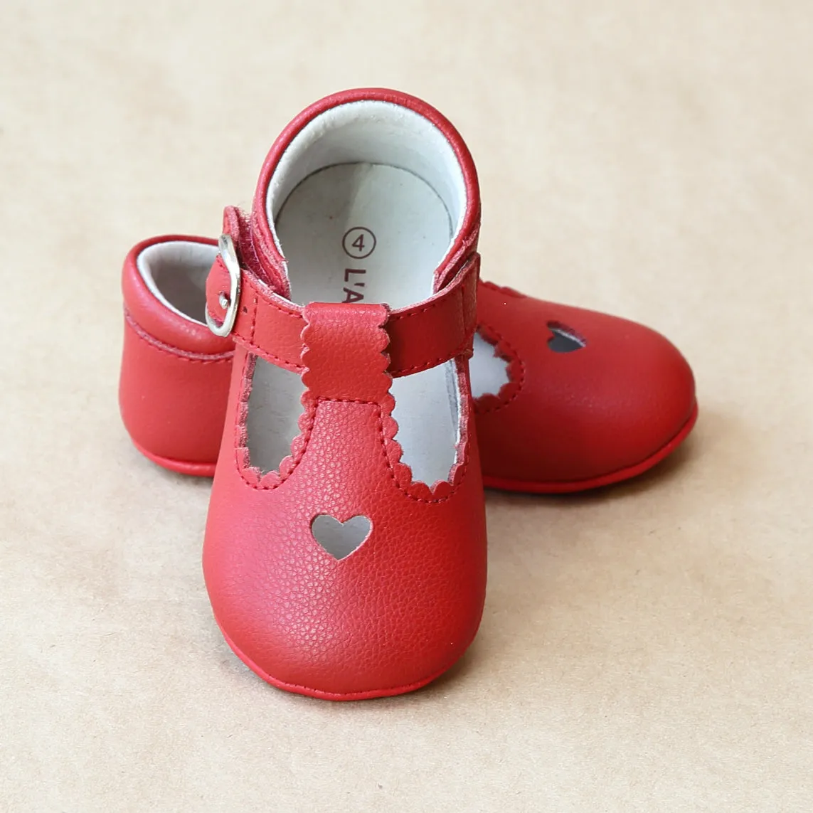 L'Amour Baby Girls Heart Crib Mary Jane