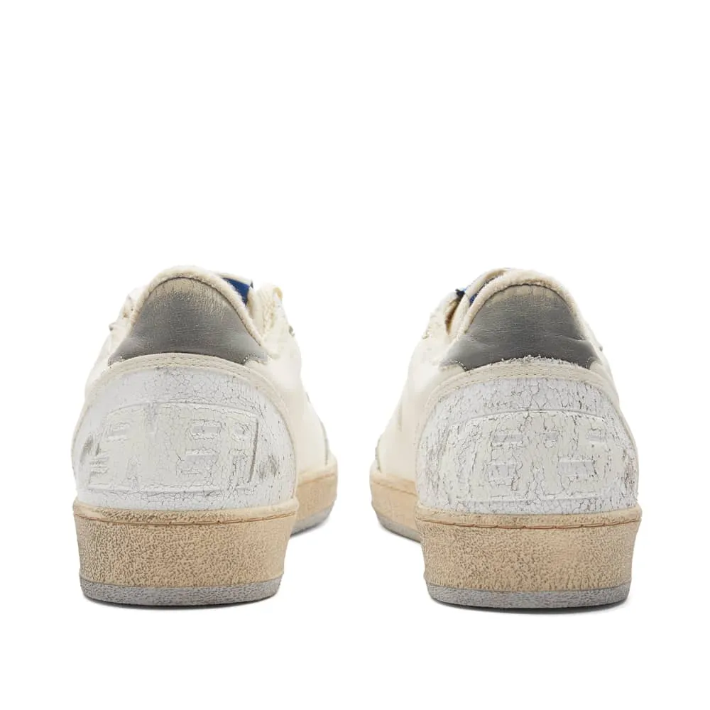 Leather Golden Goose Ball Star sneakers, white/gray