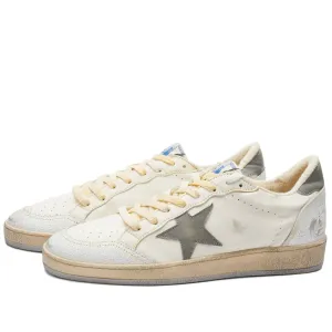 Leather Golden Goose Ball Star sneakers, white/gray