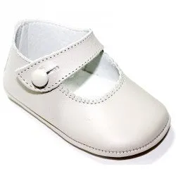 Leather mary jane crib shoes