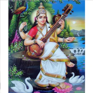 Maa Saraswati - Three-dimensional Poster