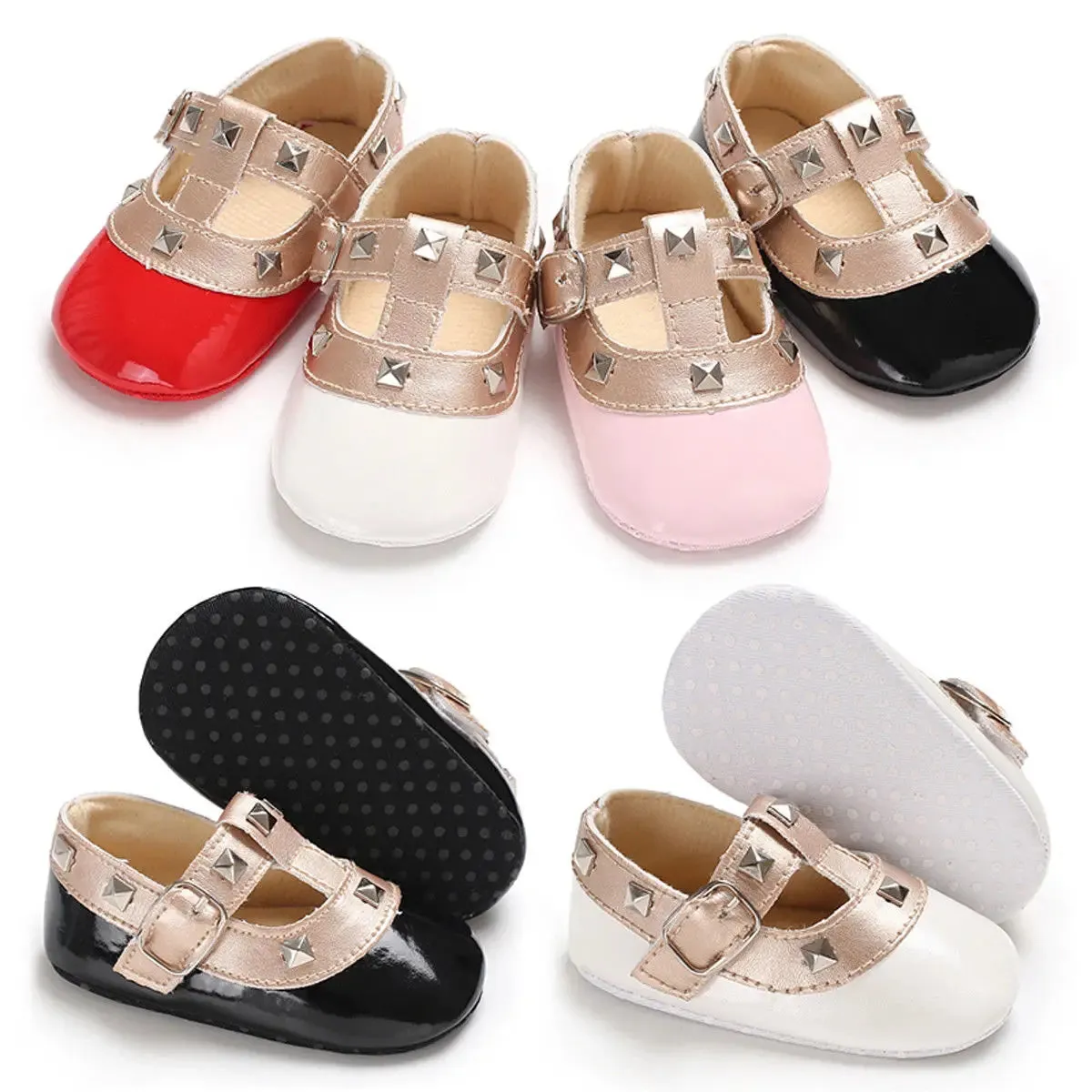 Manhattan Studded Mary Janes - Baby