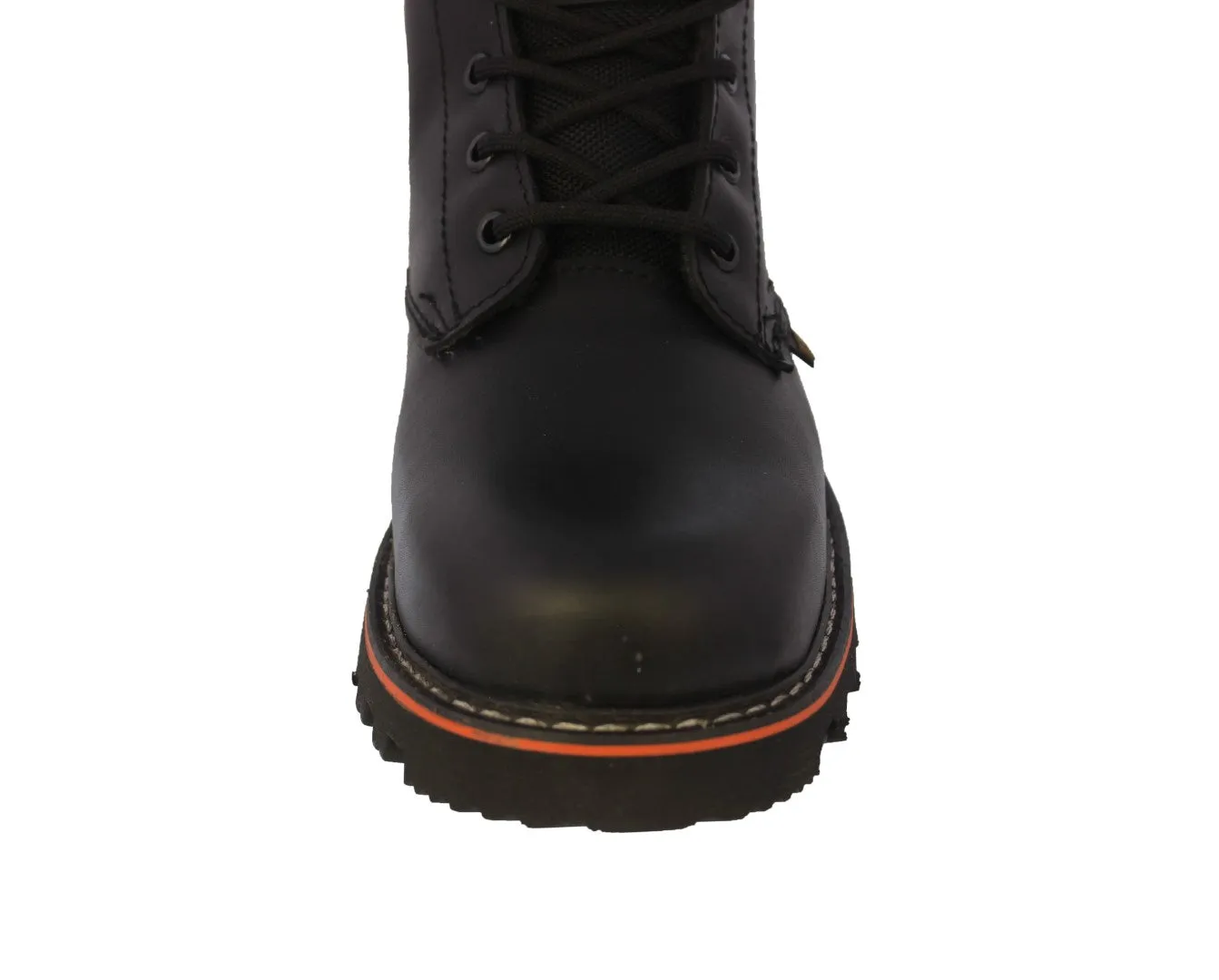 Mens 600TR Black Work Boots Leather Rubber Sole - Soft Toe