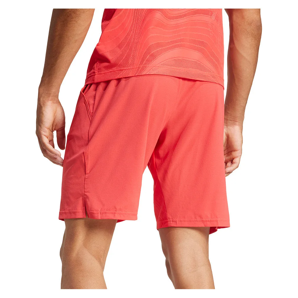 Men`s Ergo 9 inch Tennis Short Semi Lucid Red
