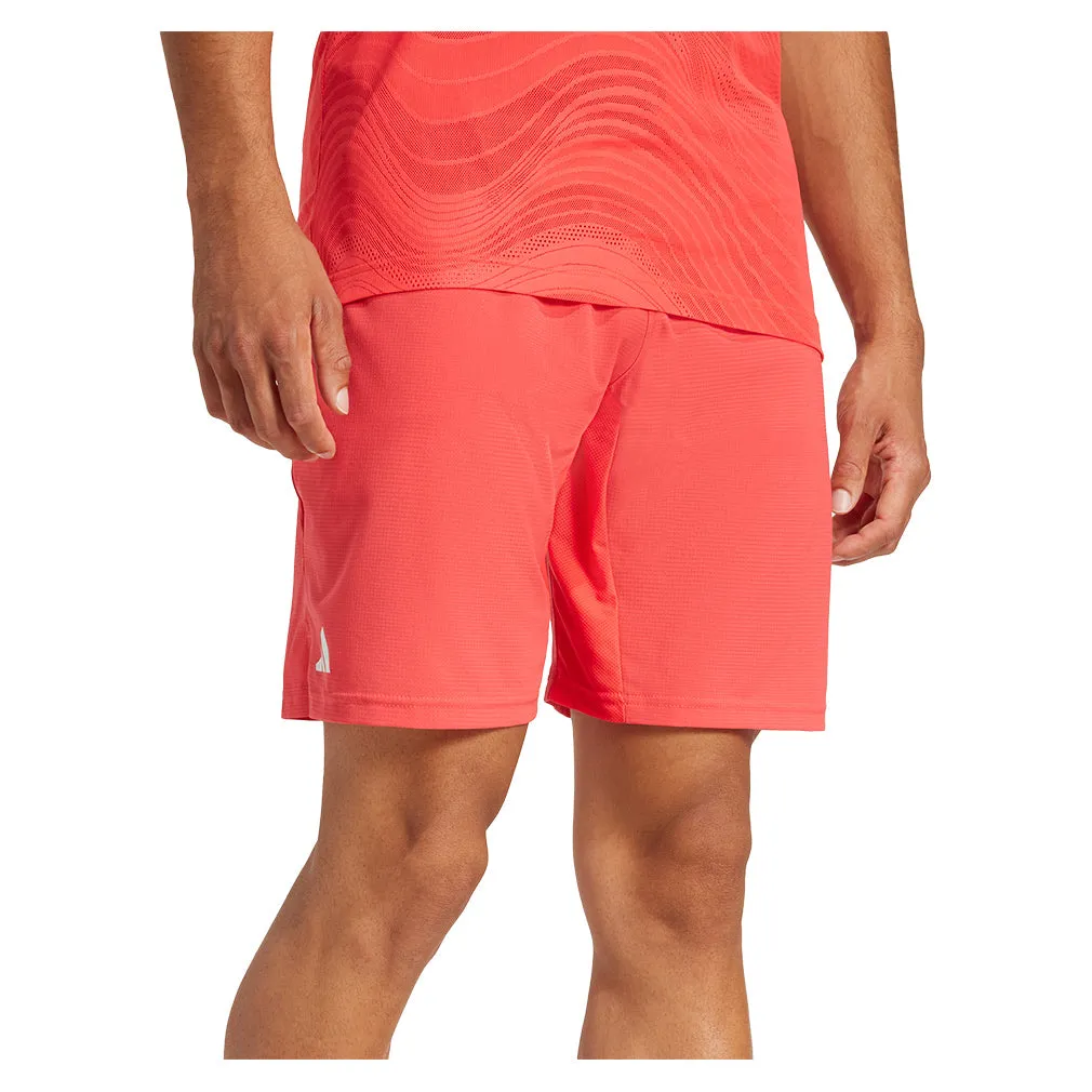 Men`s Ergo 9 inch Tennis Short Semi Lucid Red