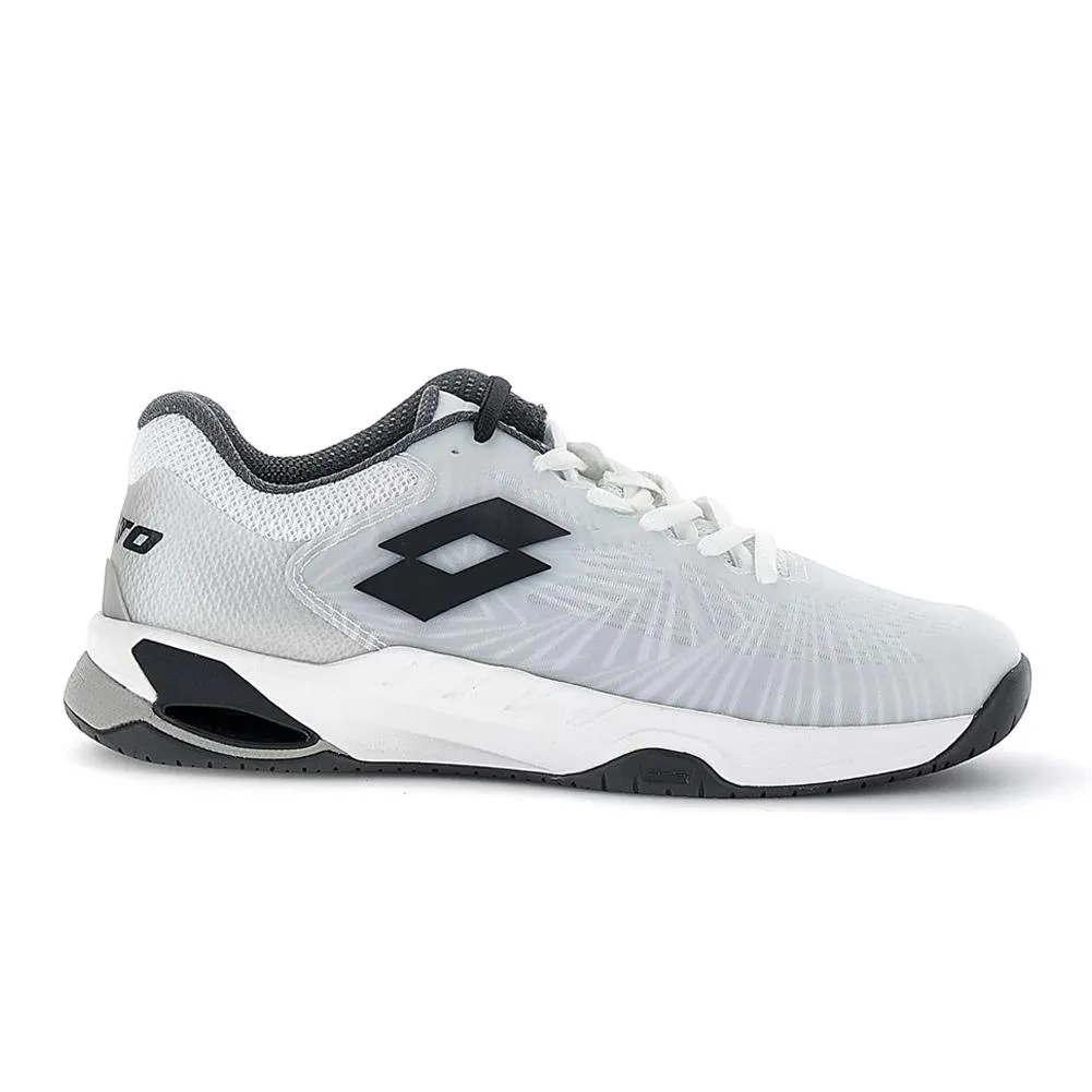 Men`s Mirage 100 Speed Tennis Shoes All White and Asphalt