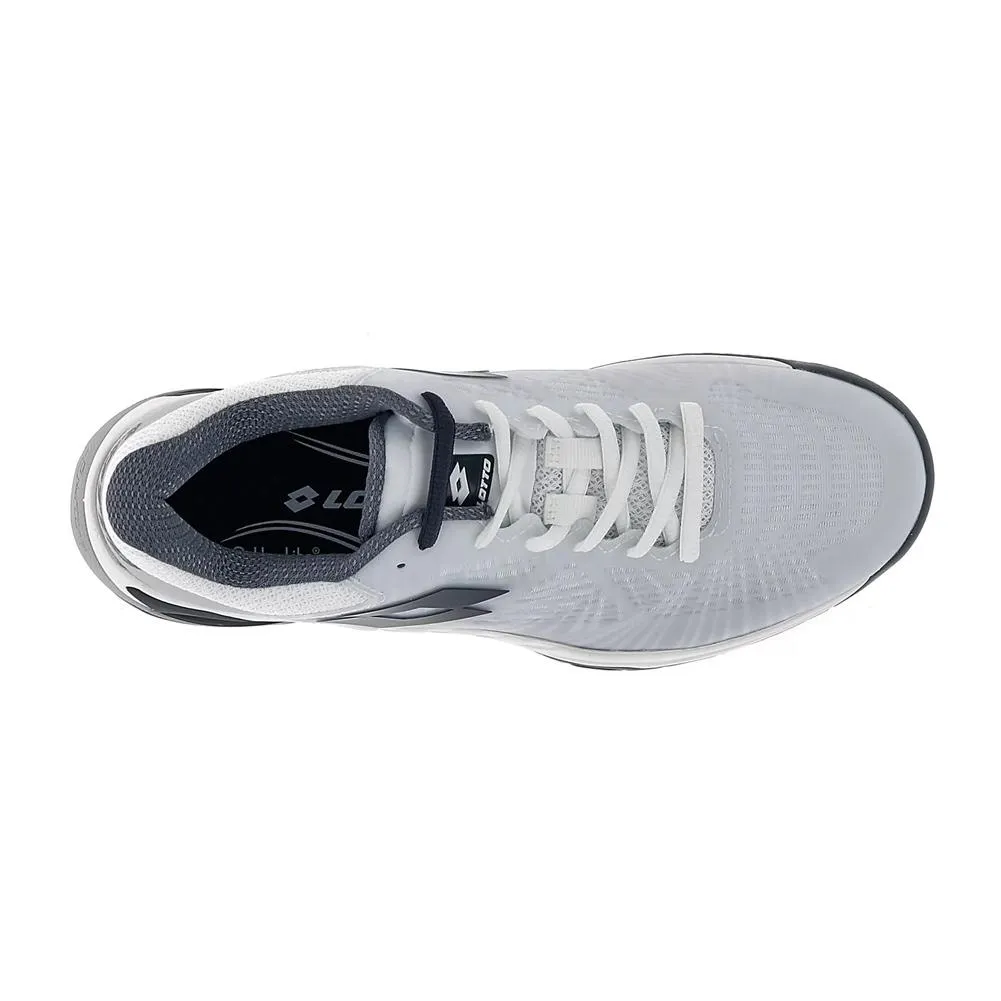 Men`s Mirage 100 Speed Tennis Shoes All White and Asphalt