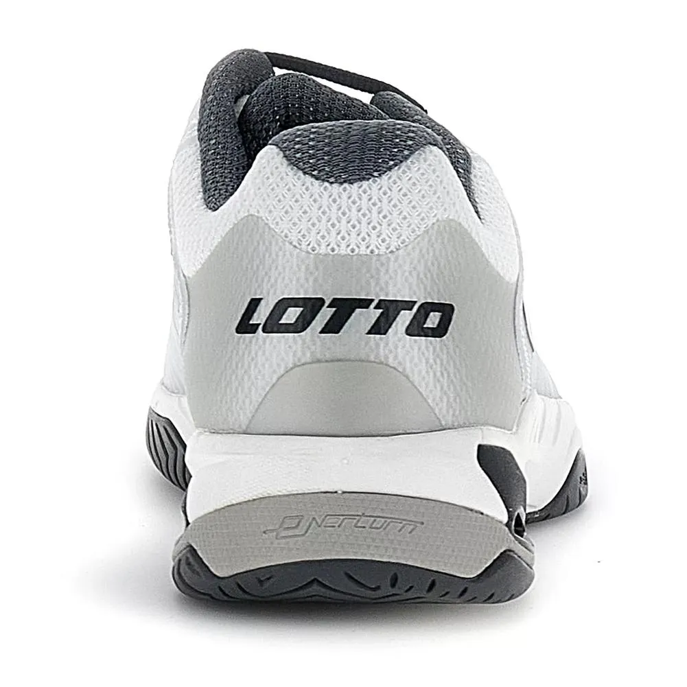 Men`s Mirage 100 Speed Tennis Shoes All White and Asphalt