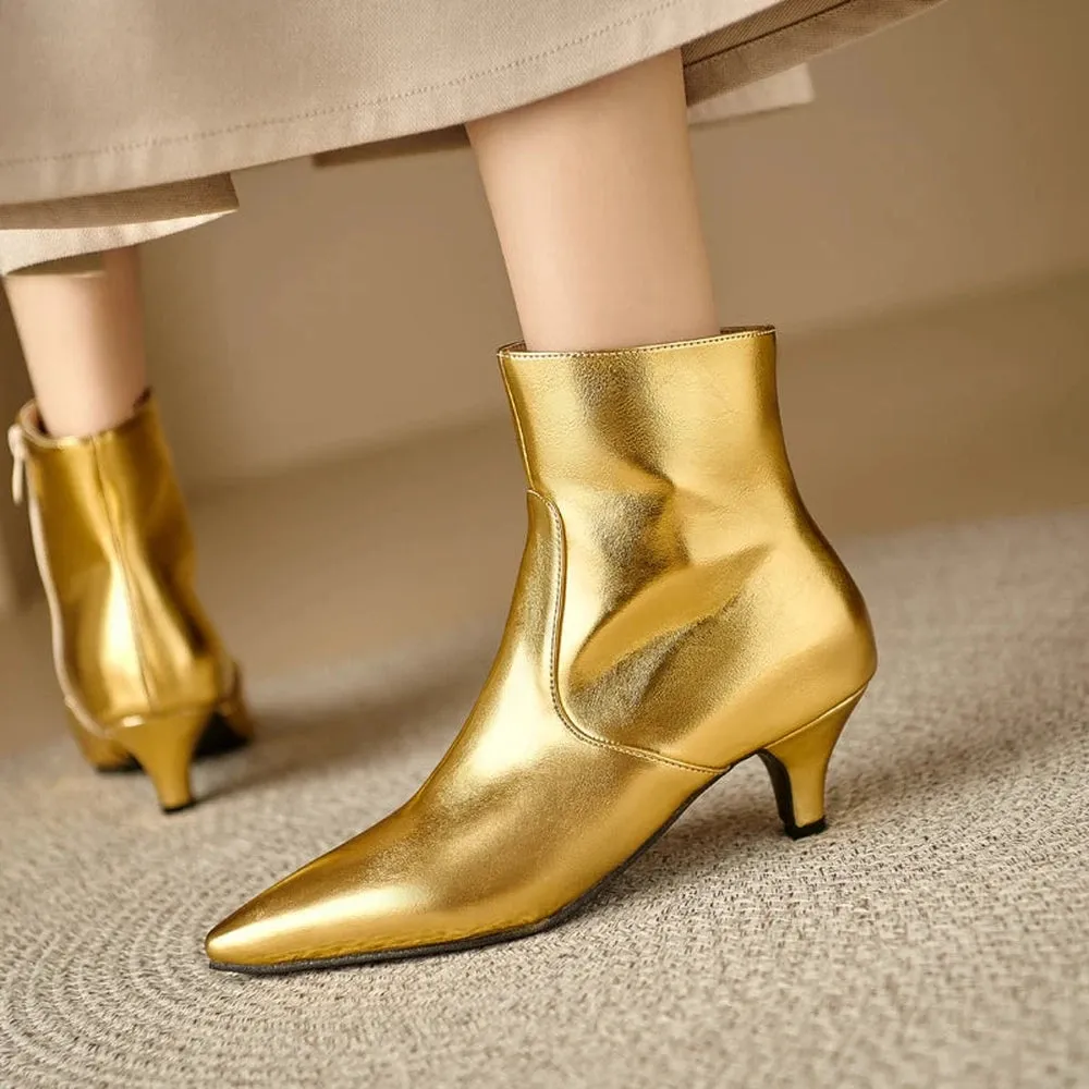 Merendy Tartora Kitten heels Mirror ankle boots