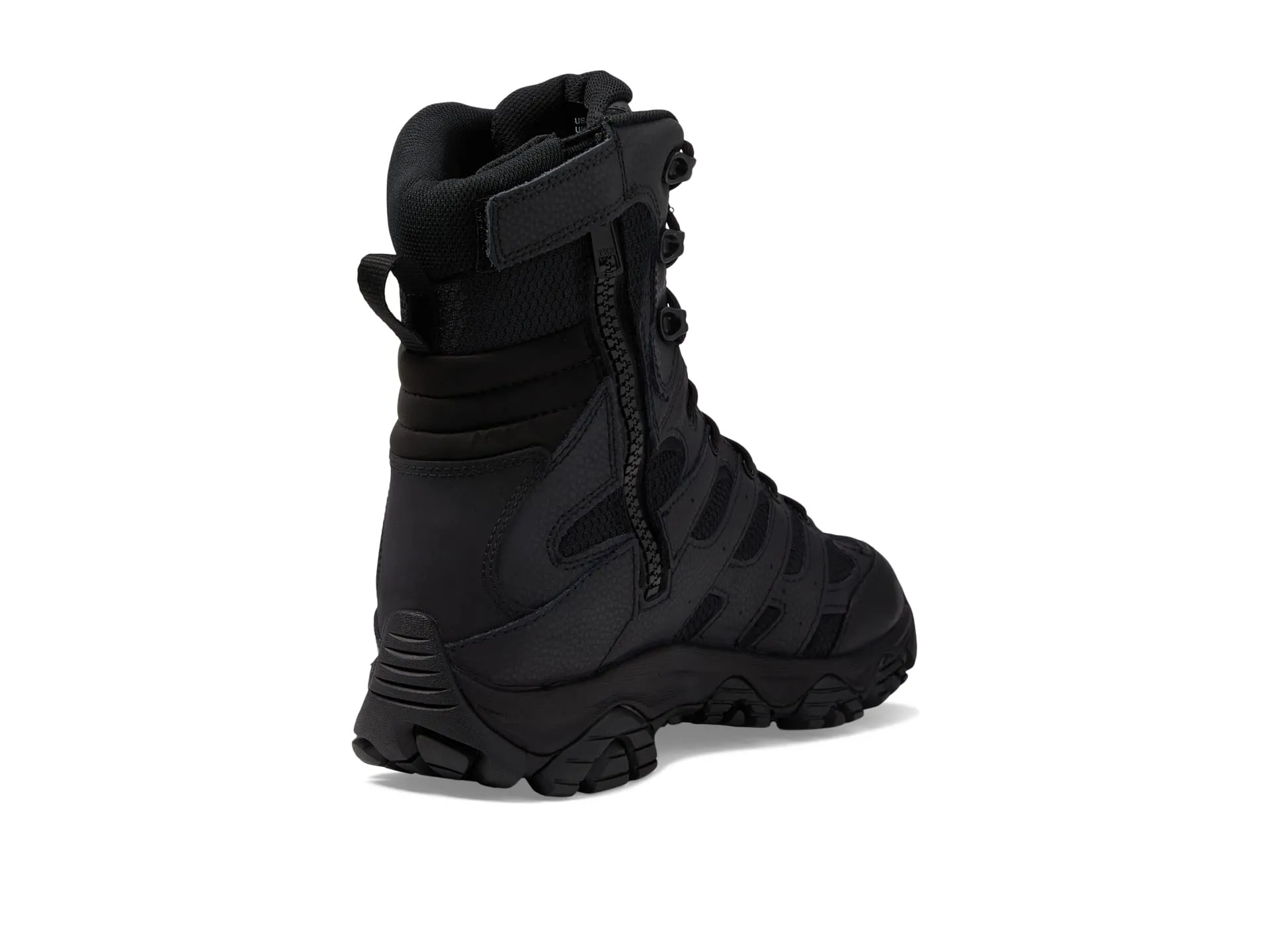 Merrell Work Moab 3 8" Tactical Zip Wp Boots, Black