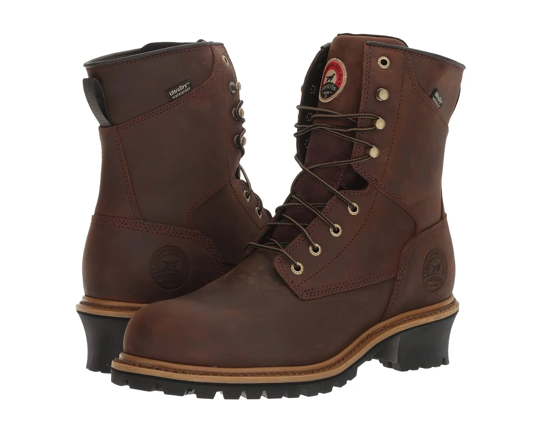 Mesabi 8" Waterproof Steel-Toe Logger Work Boot EH Irish Setter, brown