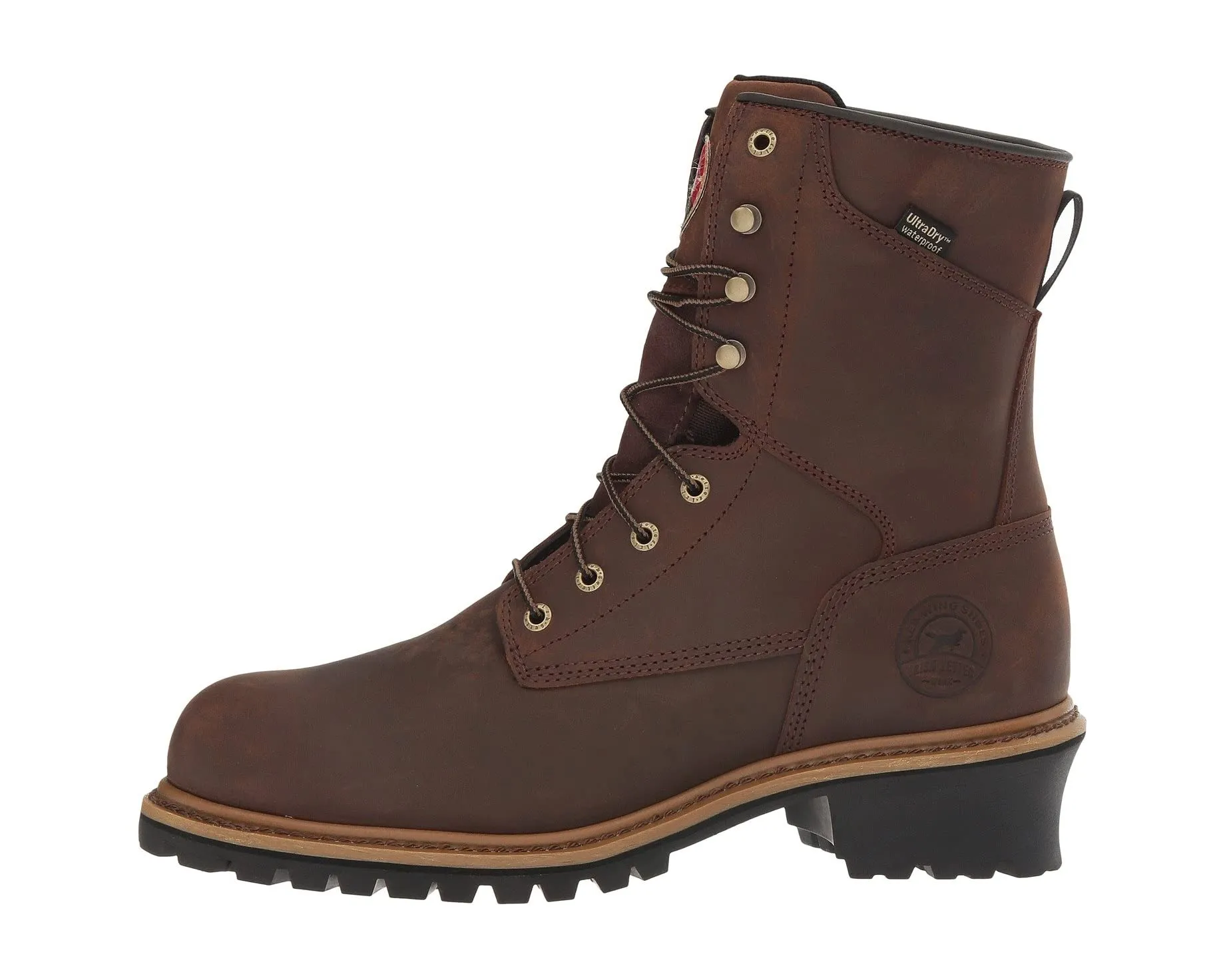 Mesabi 8" Waterproof Steel-Toe Logger Work Boot EH Irish Setter, brown