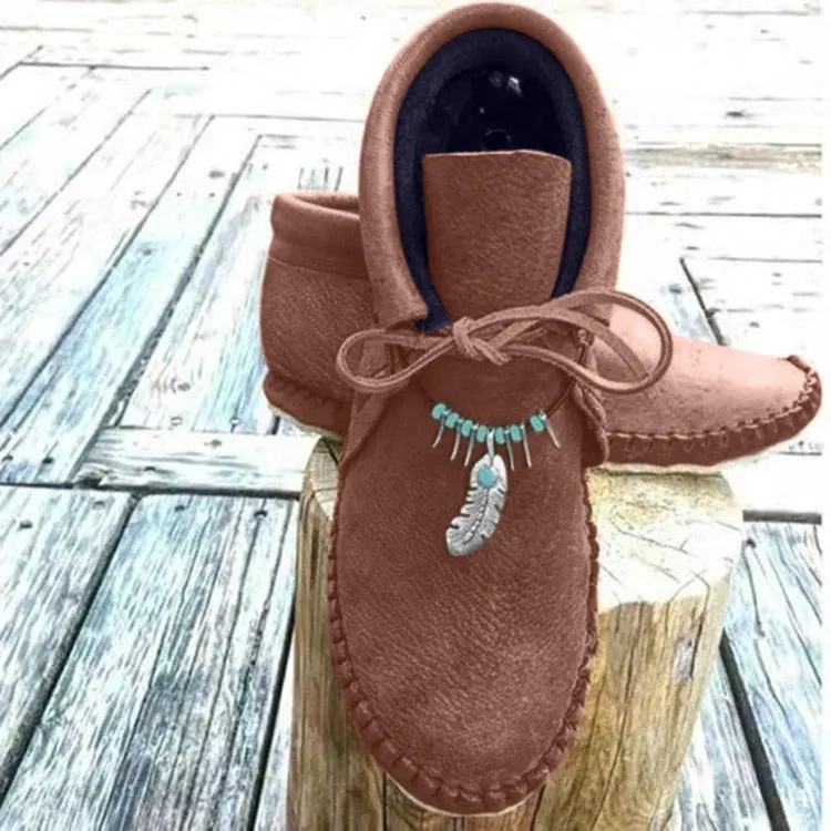 Moccasins With Turquoise Beads And Silver Feathers In 5 Different Colors You Choose Brown Gray Black Army Beige Vegan Leather Comfy Boho Booties