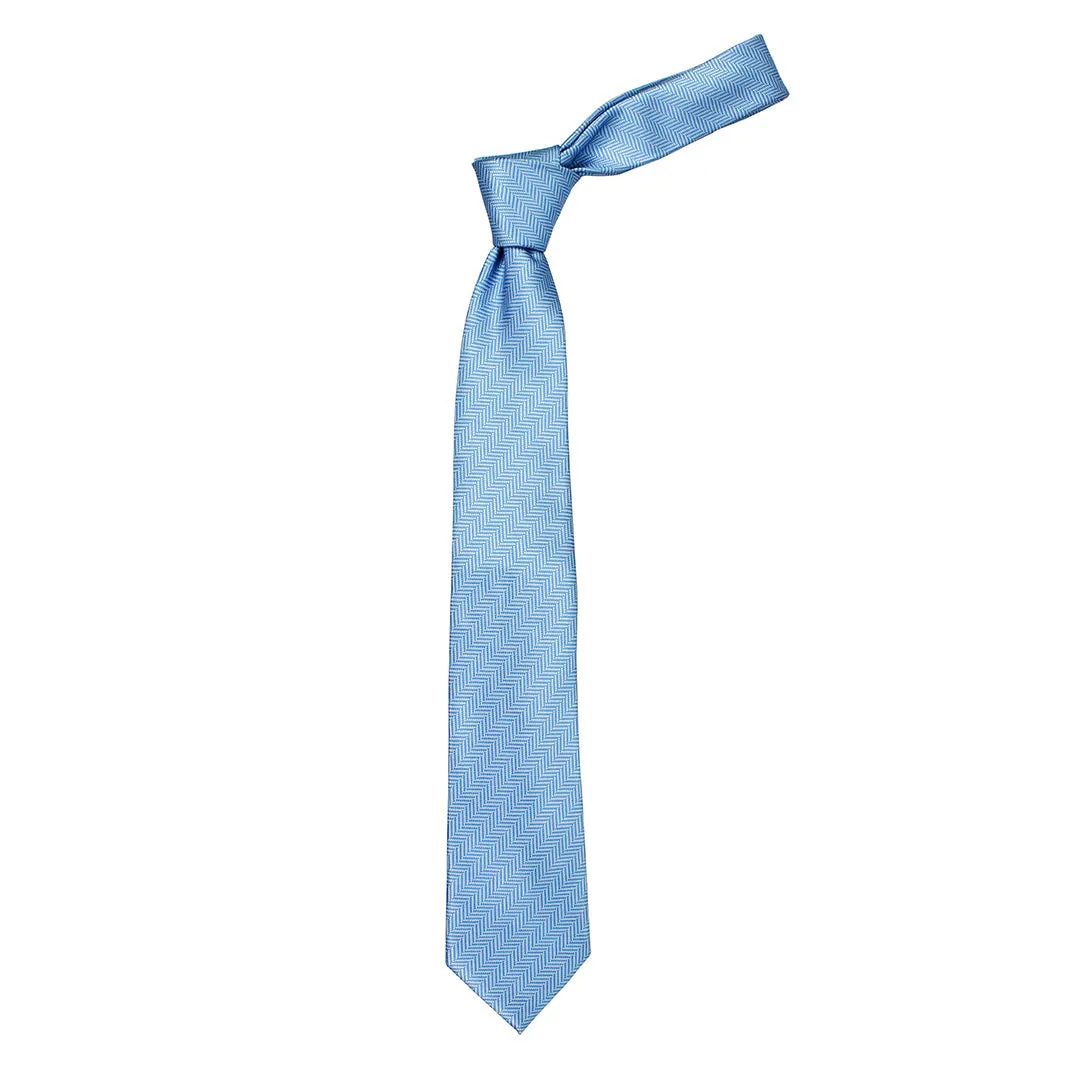 Peluche Appealing Blue Neck Tie & Pocket Square Set for Men