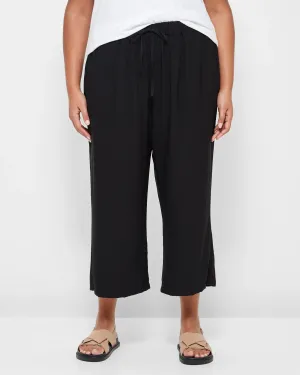 popular  Plus Size Cropped Culotte Pants