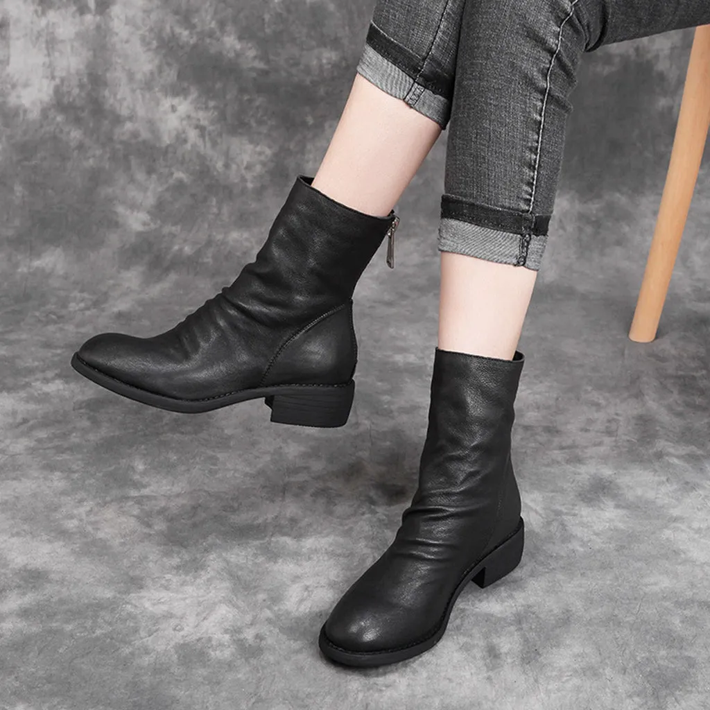 Sheepskin Handmade Chelsea Boots Red