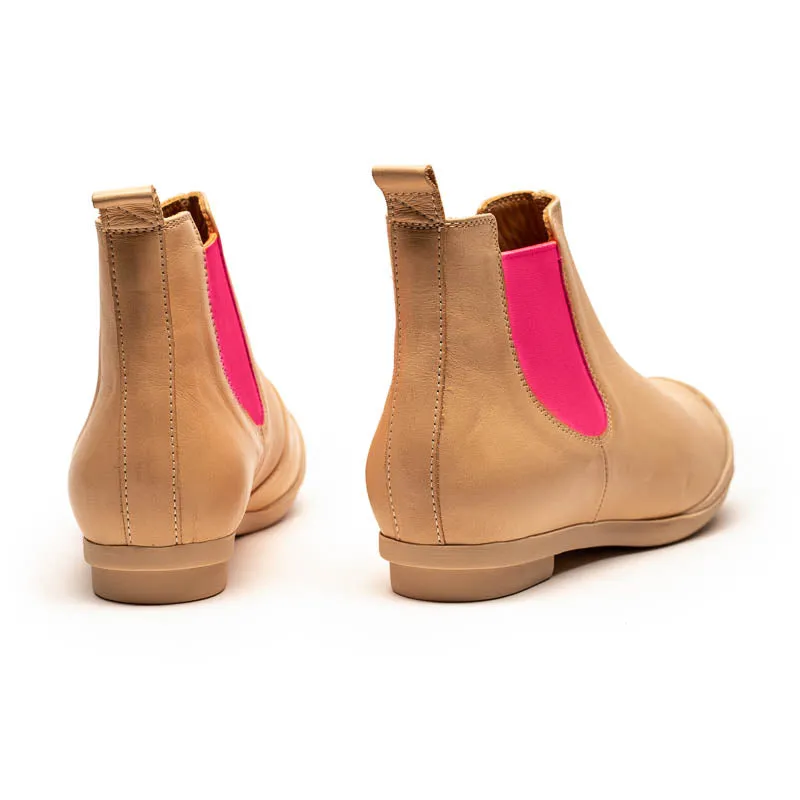 SS24 GEORGE Neutral | Leather Chelsea Boots
